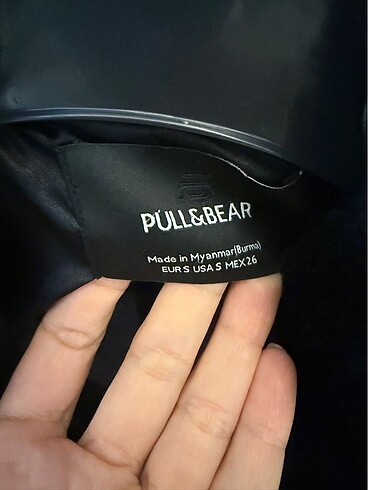 Pull and bear siyah kürk - Görsel 5