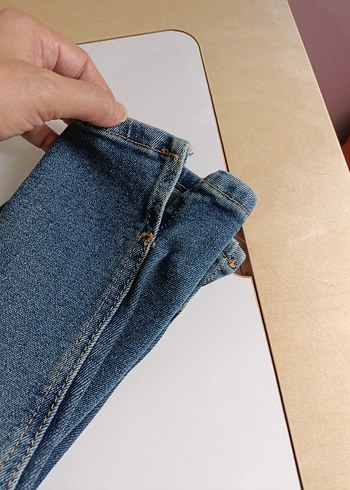 30 Beden Ltb Düğmeli Normal Boy Mavi Kadın Kot Pantolon
