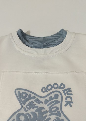 Beyaz Baskılı Erkek Bebek Takımı - Görsel 8