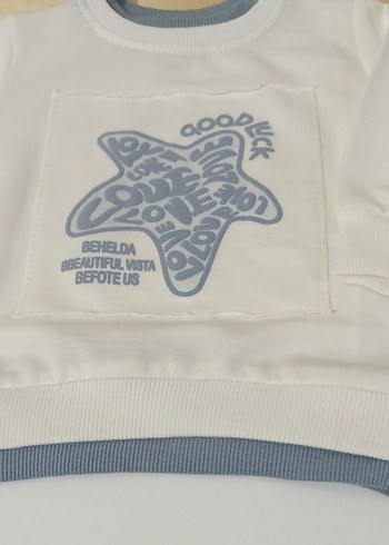 Beyaz Baskılı Erkek Bebek Takımı - Görsel 7