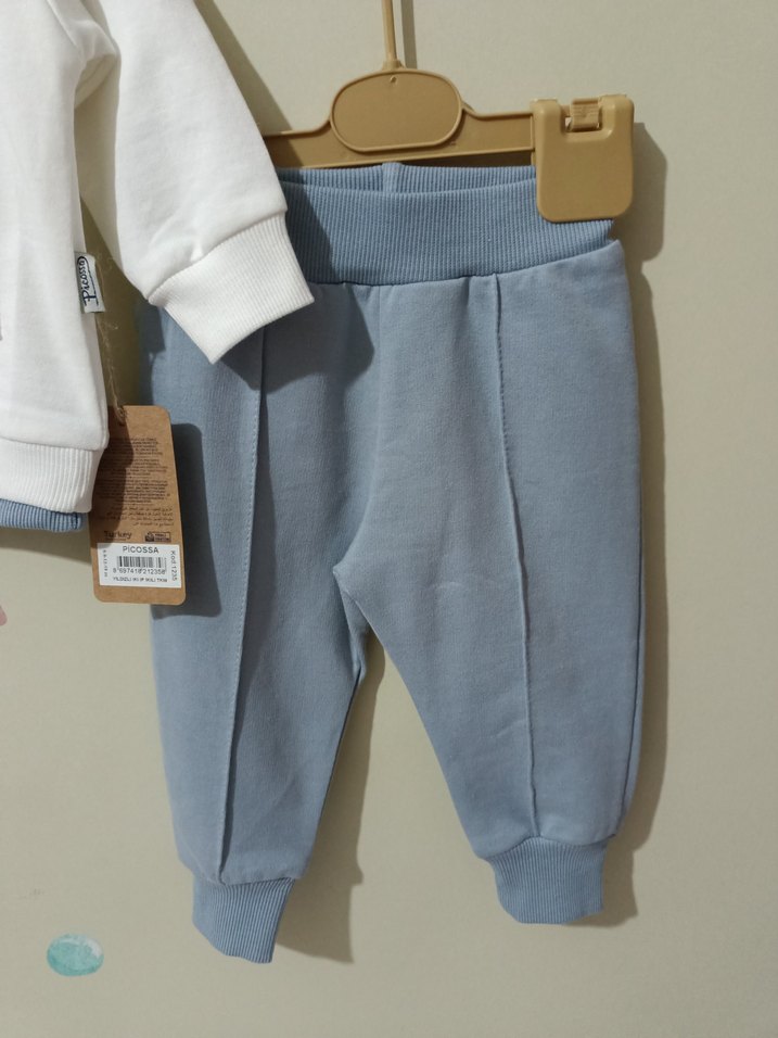 Beyaz Baskılı Erkek Bebek Takımı - Görsel 4