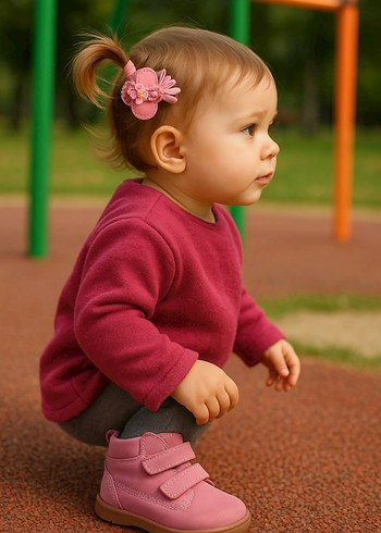 Kız Çocuk Pembe yüksek bilek bot - Görsel 2