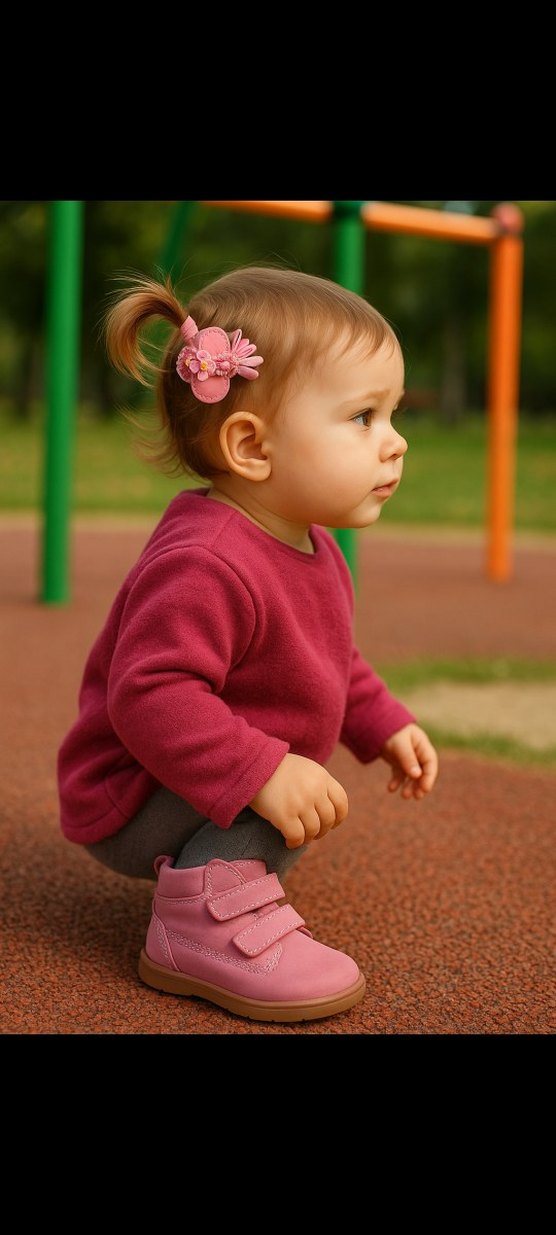 Kız Çocuk Pembe yüksek bilek bot - Görsel 2