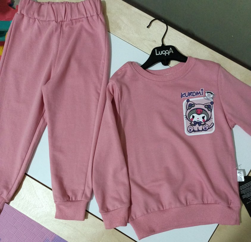 Pembe Baskılı Uzun Kollu Bebek Takımı - Görsel 4