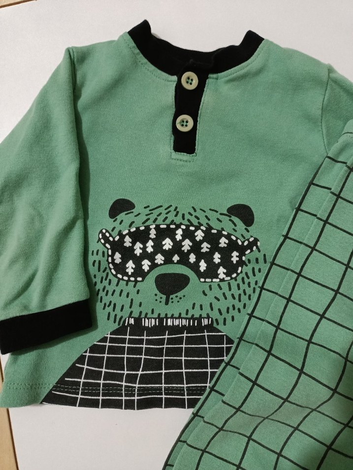 Yeşil Baskılı Bebek Erkek Takımı - Görsel 2