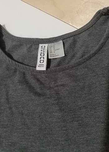 Gri Basic Kolsuz Krop - Görsel 2