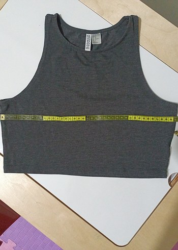 Gri Basic Kolsuz Krop - Görsel 3