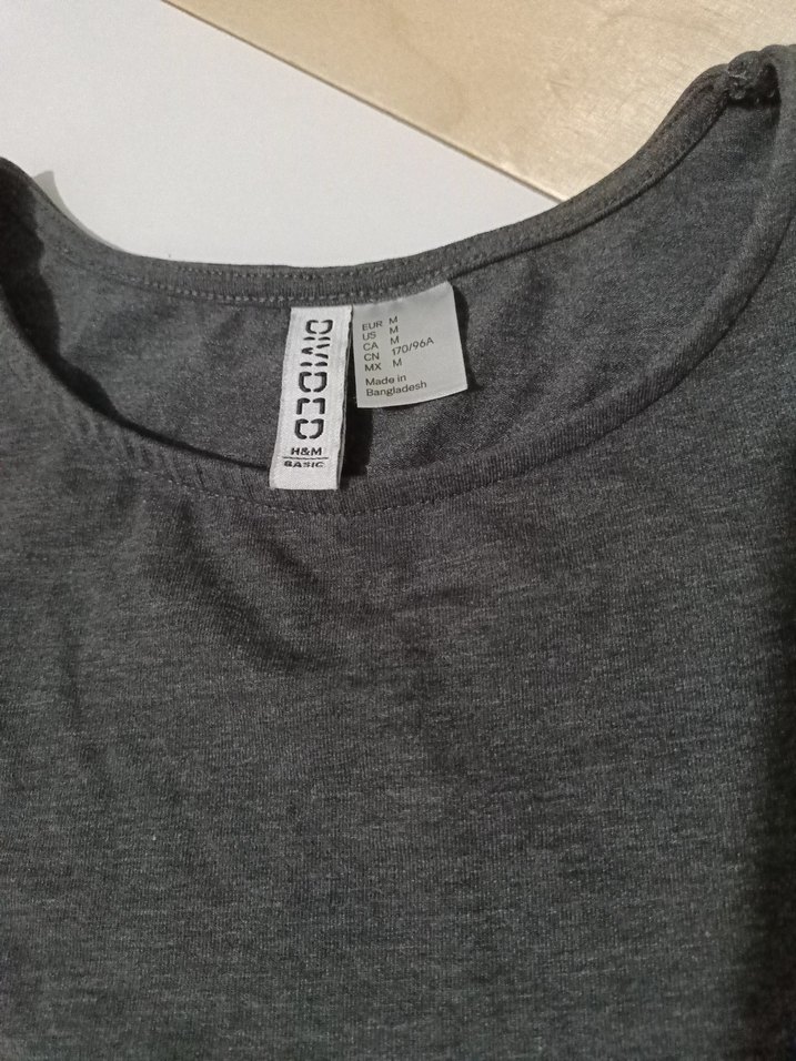 Gri Basic Kolsuz Krop - Görsel 2