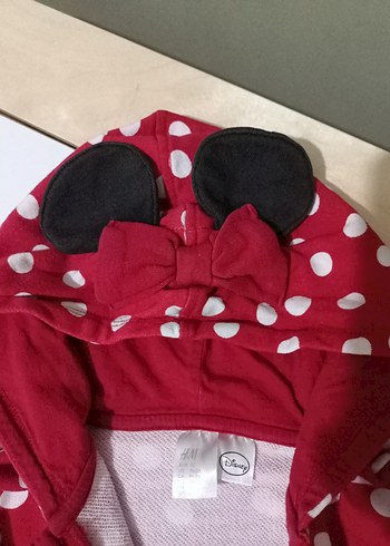 Kız Çocuk Kapüşonlu Kırmızı Puantiyeli Sweatshirt - Görsel 5