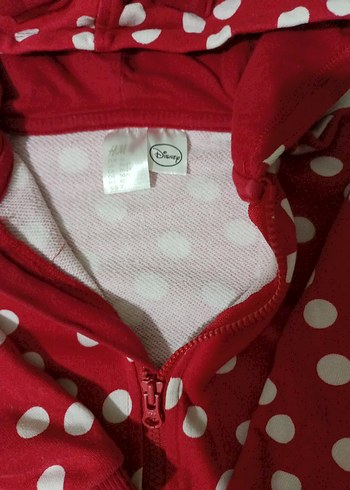 Kız Çocuk Kapüşonlu Kırmızı Puantiyeli Sweatshirt - Görsel 4