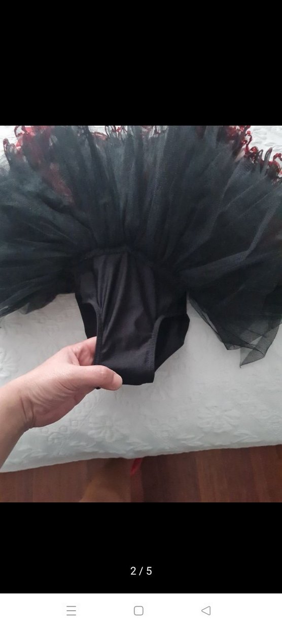 Kırmızı Puantiyeli Kız Çocuk Elbisesi - Görsel 2