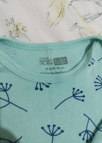 Uzun Kollu Mavi Desenli Bebek Body - Görsel 4