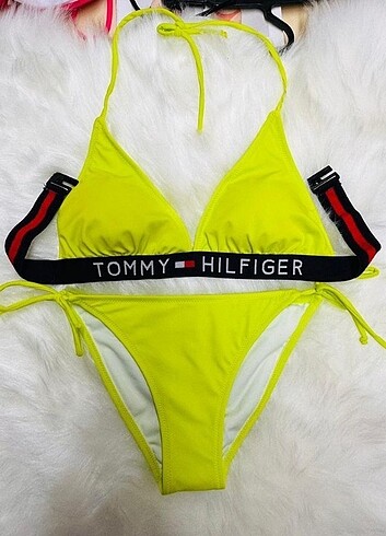 l Beden beyaz Renk Marka dijital baskı bikinilerimiz Tommy Hilfiger bikini takımı 