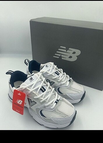 New balance 530 beyaz laci spor ayakkabı modelleri 
