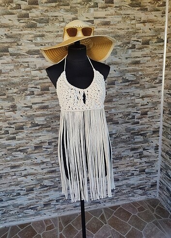 Beyaz #plaj yaz elbisesi yeni model 