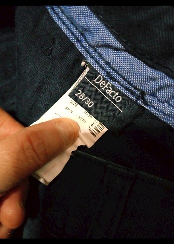 Mavi Erkek Midi Pantolon, Bol Kesim, Kemerli - Görsel 5