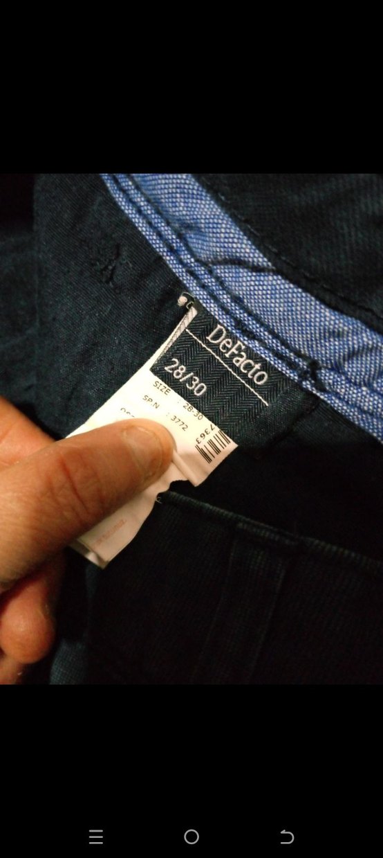 Mavi Erkek Midi Pantolon, Bol Kesim, Kemerli - Görsel 5