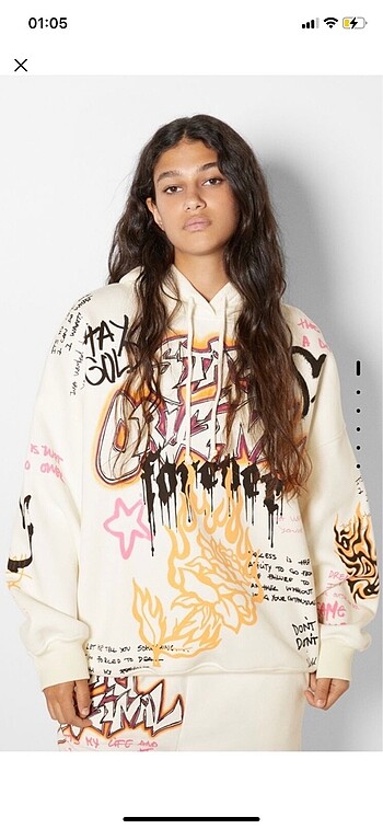 Bershka Graffiti Sweatshirt