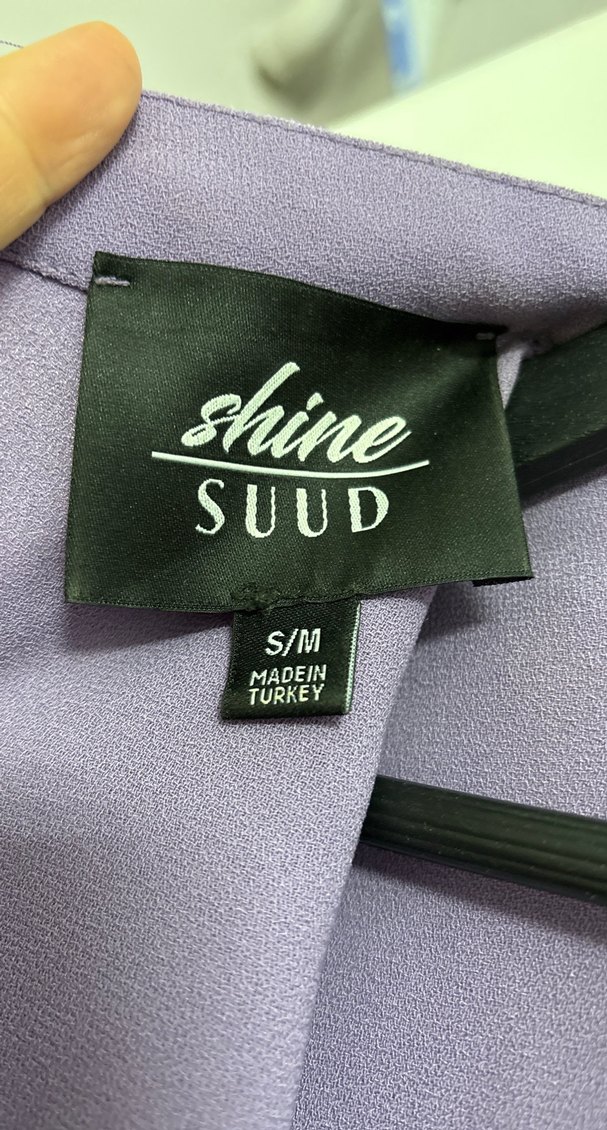 Uzun Kollu Mor Salaş Elbise - Görsel 4