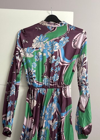 Uzun Etekli Bohem V Yaka Elbise - Görsel 4