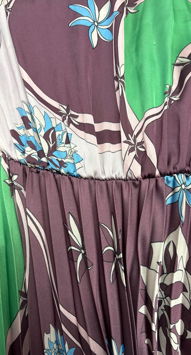 Uzun Etekli Bohem V Yaka Elbise - Görsel 5