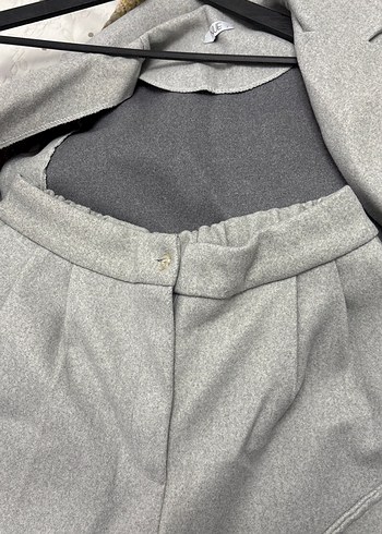 Gri Kemerli Midi Kadın Takım Elbise - Görsel 6