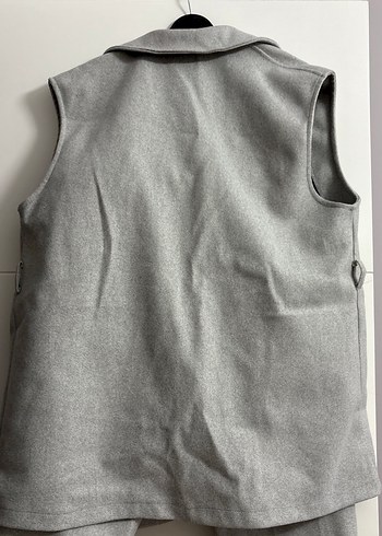 Gri Kemerli Midi Kadın Takım Elbise - Görsel 5