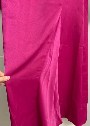 Pembe Uzun Kollu Salaş Kadın Elbise - Görsel 2