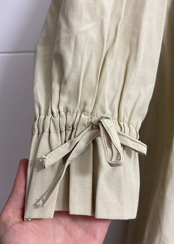 Tereyağı sarısı Tesettür elbise - Görsel 2