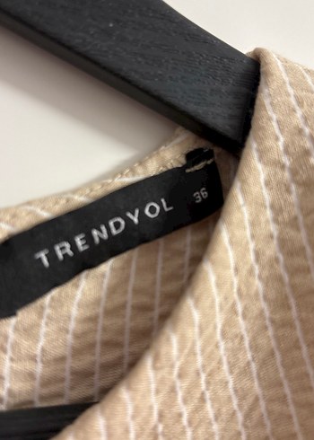 Bej Kadın Uzun Kollu Pilili Elbise - Görsel 3