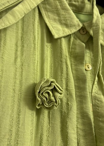 Yeşil Bohem Uzun Keten Elbise - Görsel 4