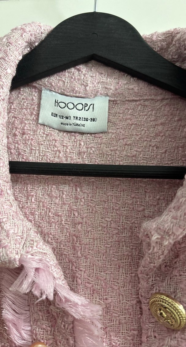 Pembe Düğmeli Kadın Keten Gömlek - Görsel 3