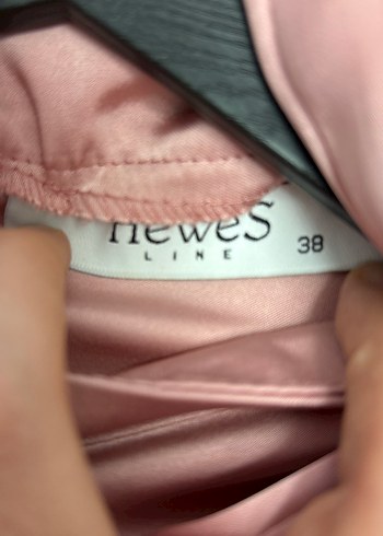 Pembe Drapeli Uzun Kollu Kadın Elbise - Görsel 4