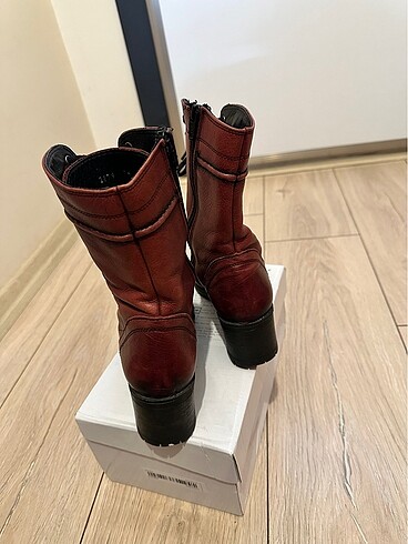 36 Beden bordo Renk Bambi Deri bot