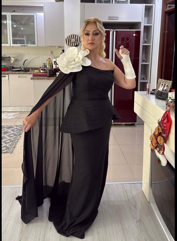 Abiye straplez 42/44 beden - Görsel 2