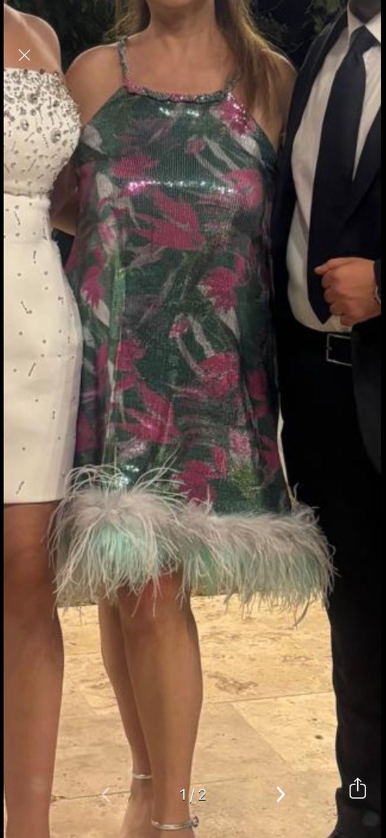 Abiye özel dikim  pul payet kumaş - Görsel 3