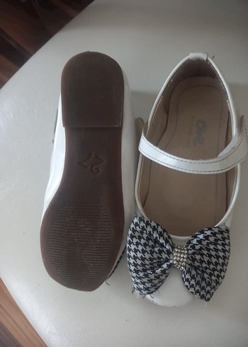 Kız Çocuk Beyaz Fiyonklu Babet - Görsel 2