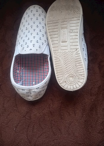 Düğmeli Beyaz Erkek Terlik - Görsel 2