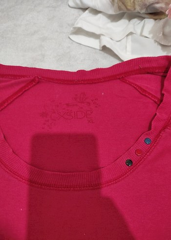 Kırmızı Hamile Uzun Kollu Sweatshirt - Görsel 2