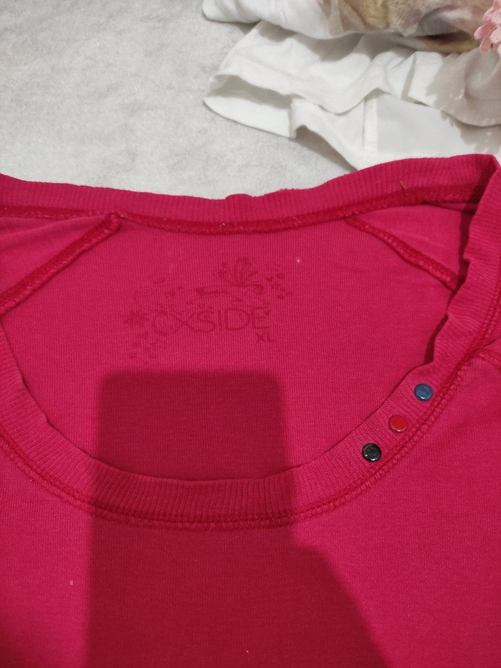 Kırmızı Hamile Uzun Kollu Sweatshirt - Görsel 2