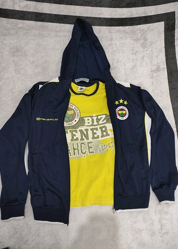 Fenerbahçe Baskılı Erkek Çocuk Fermuarlı Ceket