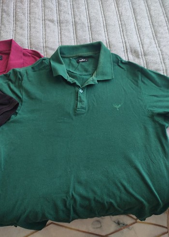 xl Beden Erkek Kısa Kollu Polo Tişört Üçlü Set