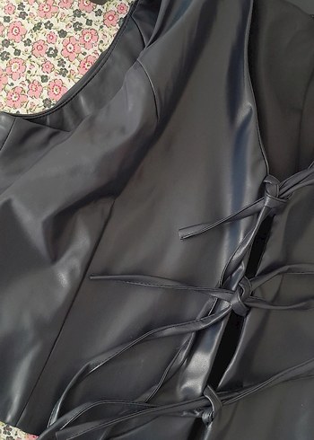 H&M deri yelek gömlek