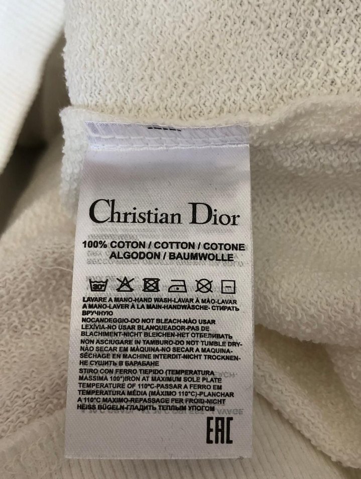 Dior Erkek Beyaz Pamuklu Sweatshirt - Görsel 2