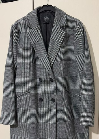 Clockhouse ekose ince kaşe Midi Kadın Kaban - Görsel 2