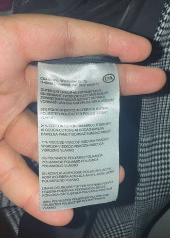 Clockhouse ekose ince kaşe Midi Kadın Kaban - Görsel 4