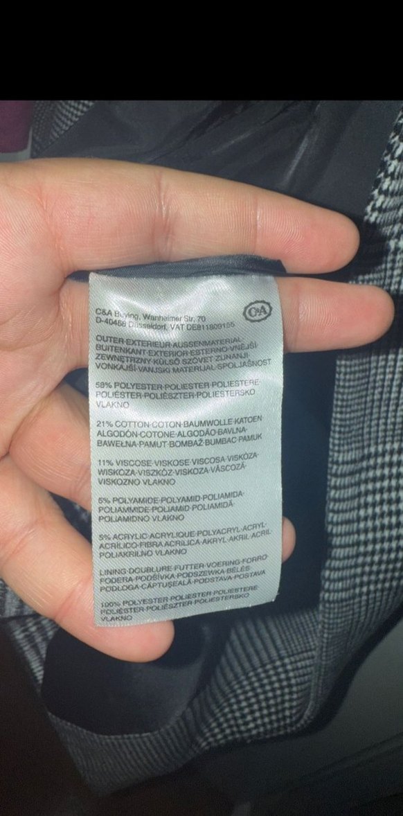 Clockhouse ekose ince kaşe Midi Kadın Kaban - Görsel 4