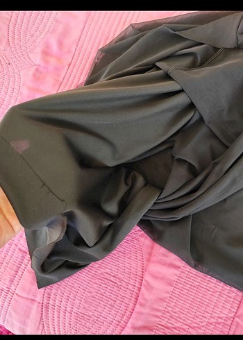 Ebru küçükselvi Siyah Uzun Kollu Drapeli Straplez Elbise - Görsel 4