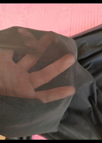 Ebru küçükselvi Siyah Uzun Kollu Drapeli Straplez Elbise - Görsel 5