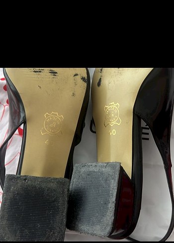 Siyah Tokalı Stiletto Az Topuklu Kadın Ayakkabı - Görsel 5